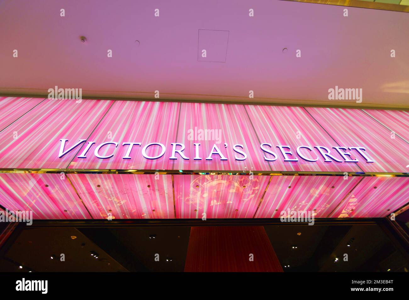 DUBAI OCTOBER 13 Victoria's Secret shop in Dubai Mall on October 13