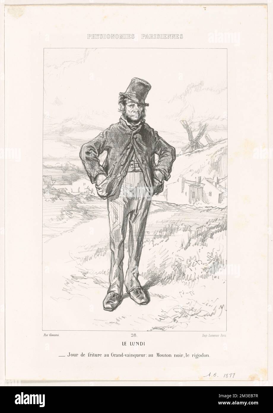 Le lundi. - Jour de friture au Grand-Vainqueur. Au Mouton noir, le ...