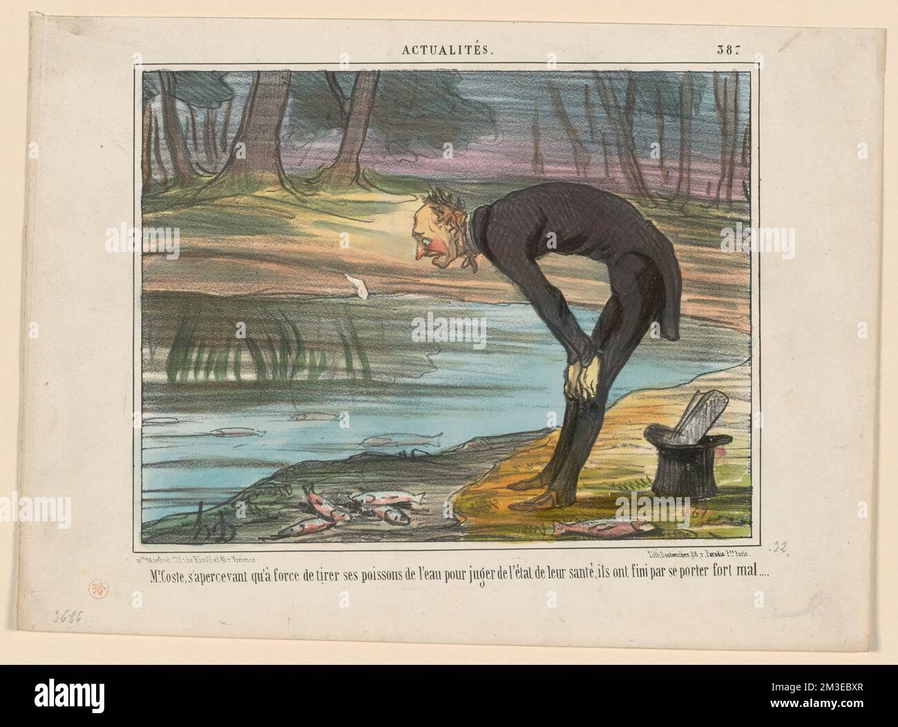 M. Coste, s'apercevant qu'a force de tirer ses poissons... , Scientists