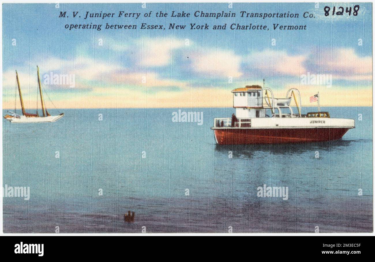 M. V. Juniper Ferry of the Lake Champlain Transportation Co. operating