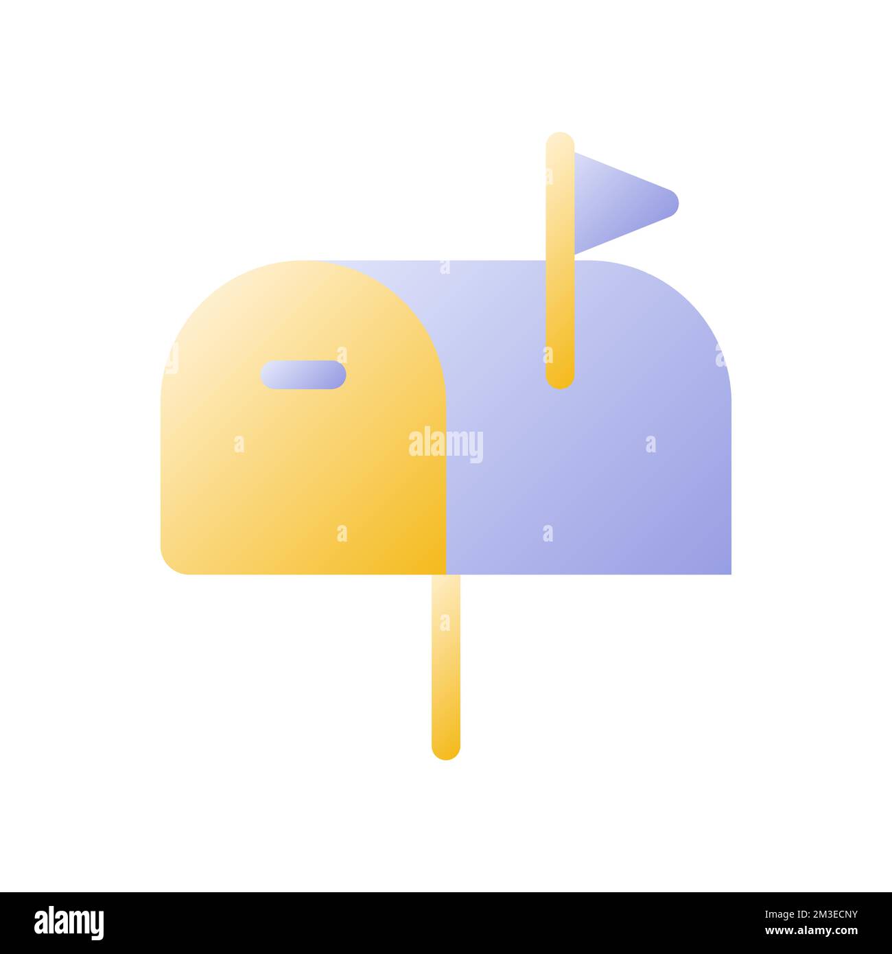 Mailbox flat gradient two-color ui icon Stock Vector