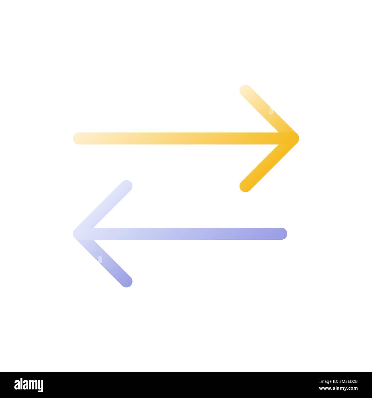 Exchange flat gradient two-color ui icon Stock Vector
