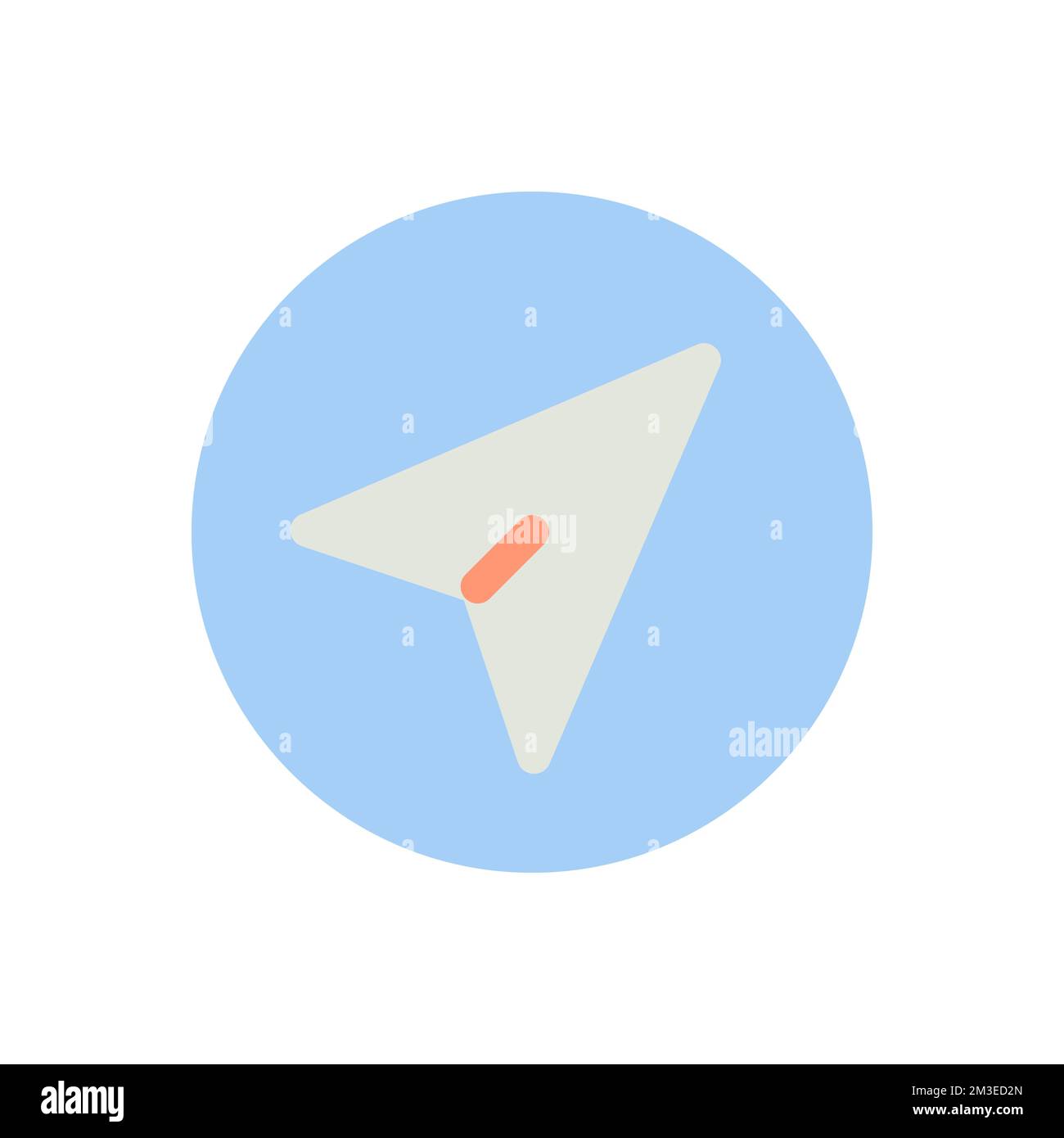 Navigation pointer flat color ui icon Stock Vector
