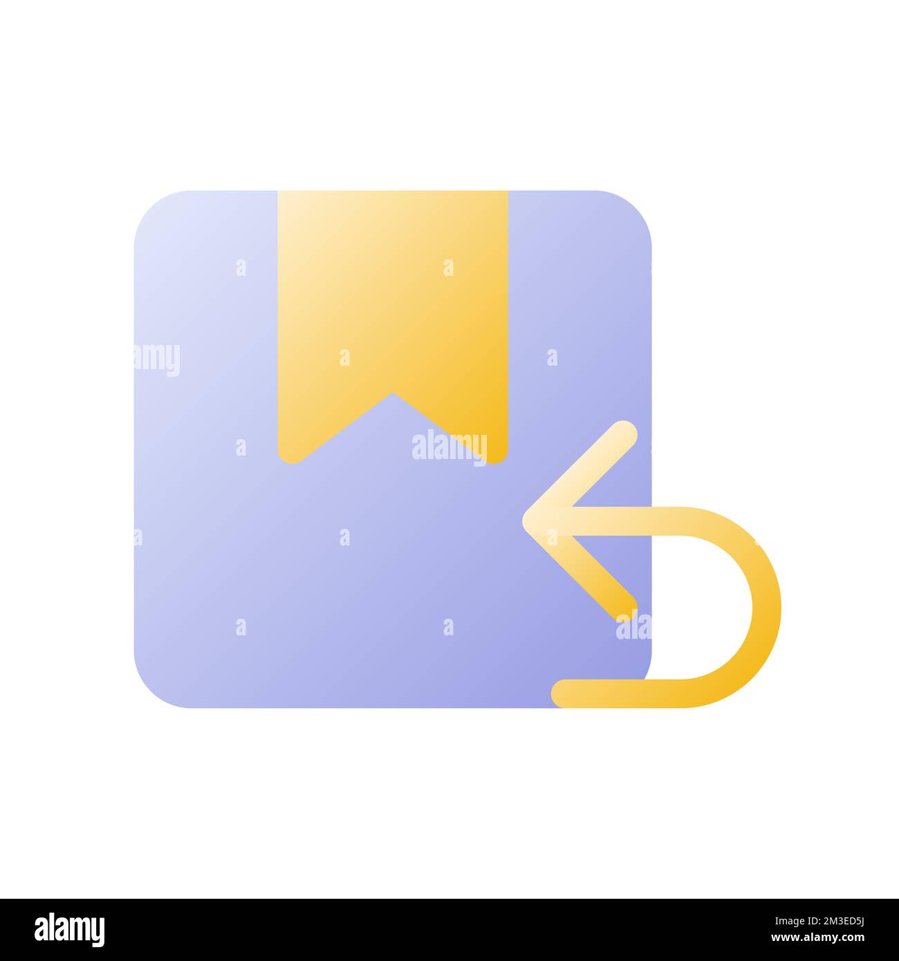 Return parcel flat gradient two-color ui icon Stock Vector