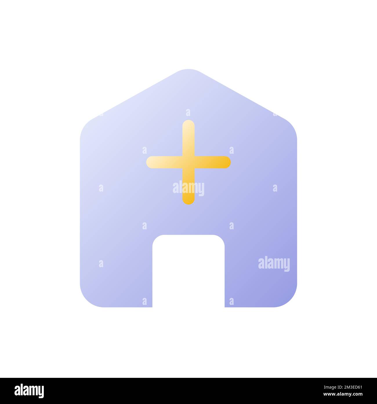 Add address flat gradient two-color ui icon Stock Vector