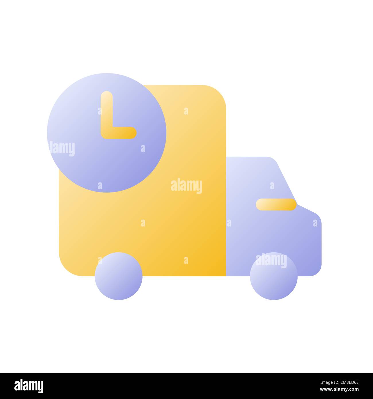 Schedule delivery flat gradient two-color ui icon Stock Vector