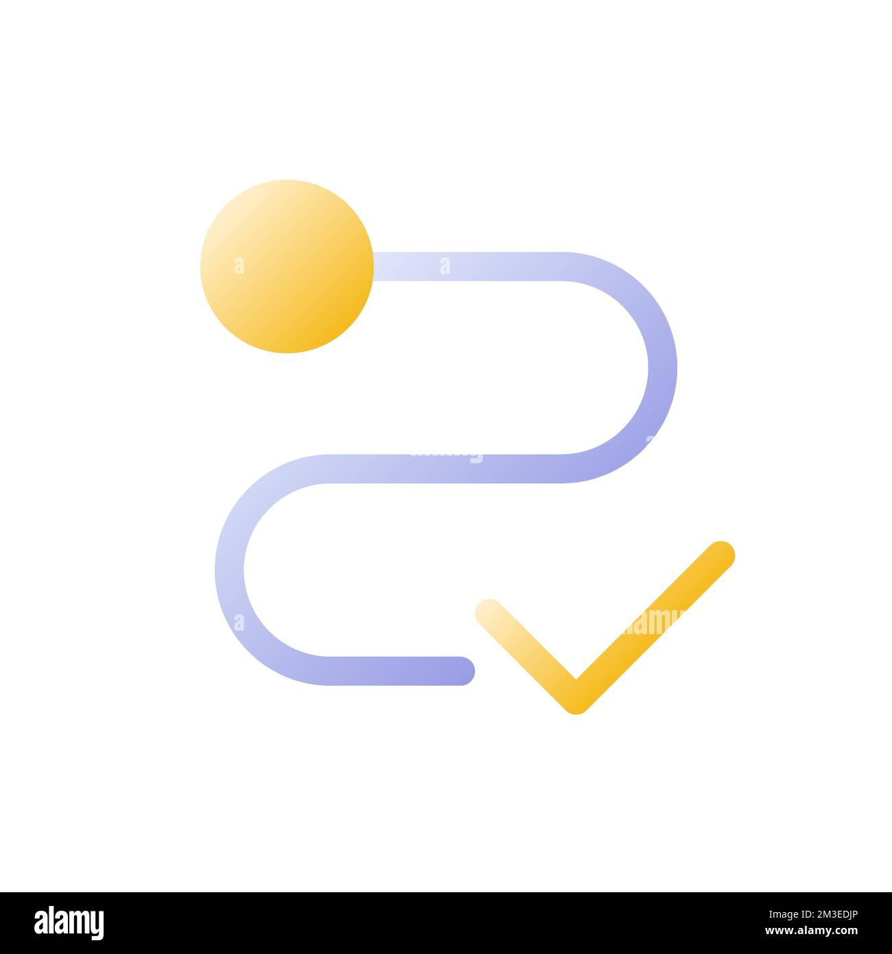 Delivery completed flat gradient two-color ui icon Stock Vector