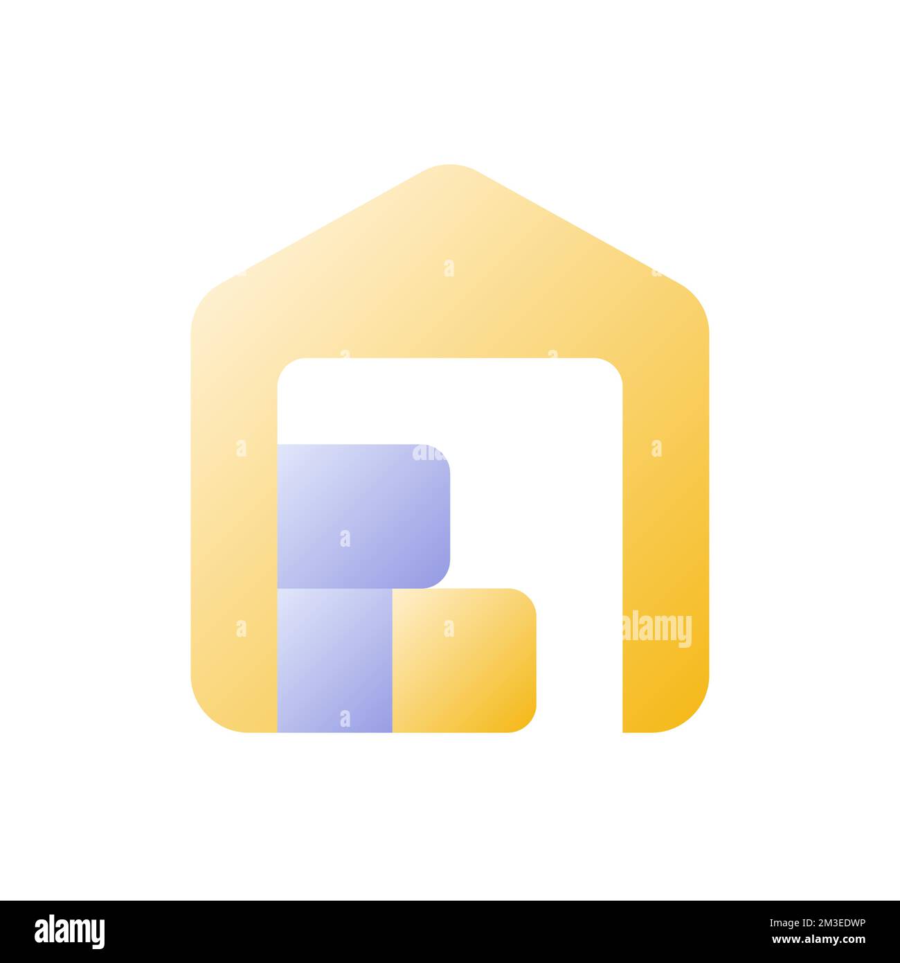 Warehouse flat gradient two-color ui icon Stock Vector