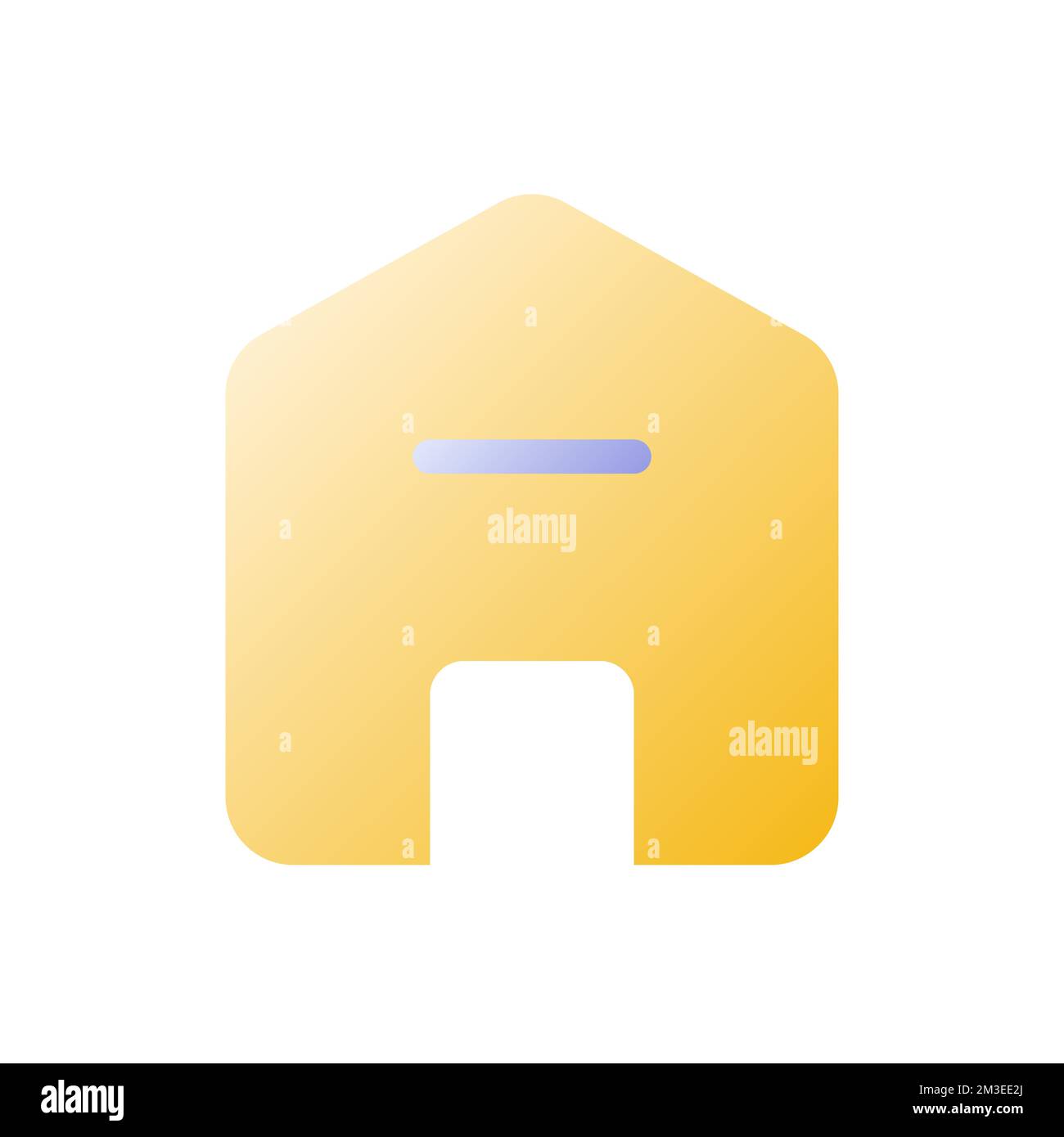 Delete address flat gradient two-color ui icon Stock Vector