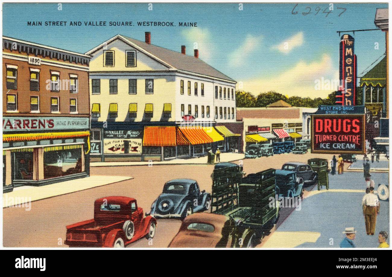Main Street and Vallee Square, Westbrook, Maine , Cities & towns