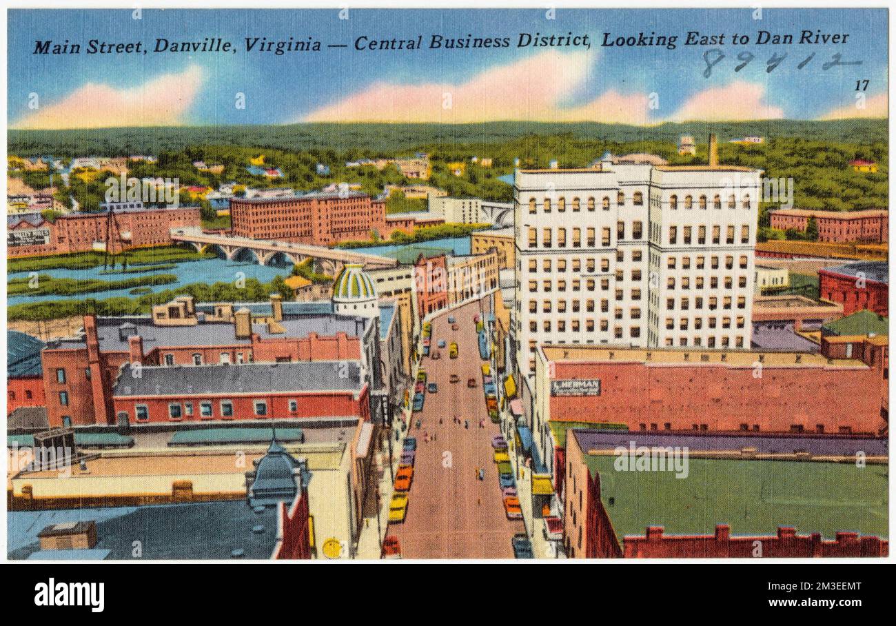 Main Street, Danville, Virginia Central Business District, looking