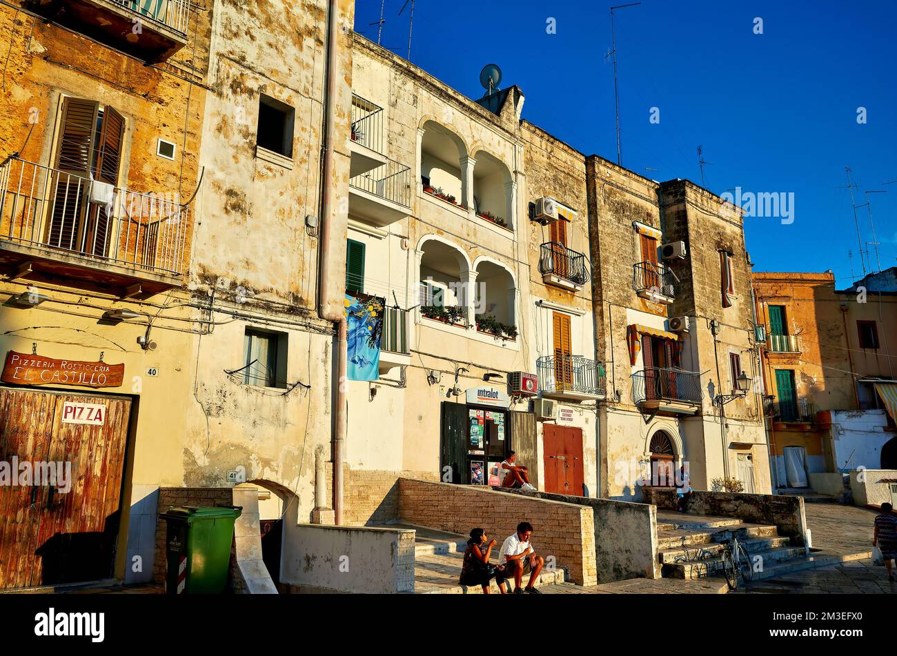 Apulia Puglia Italy. Bari. The houses of the old city Stock Photo