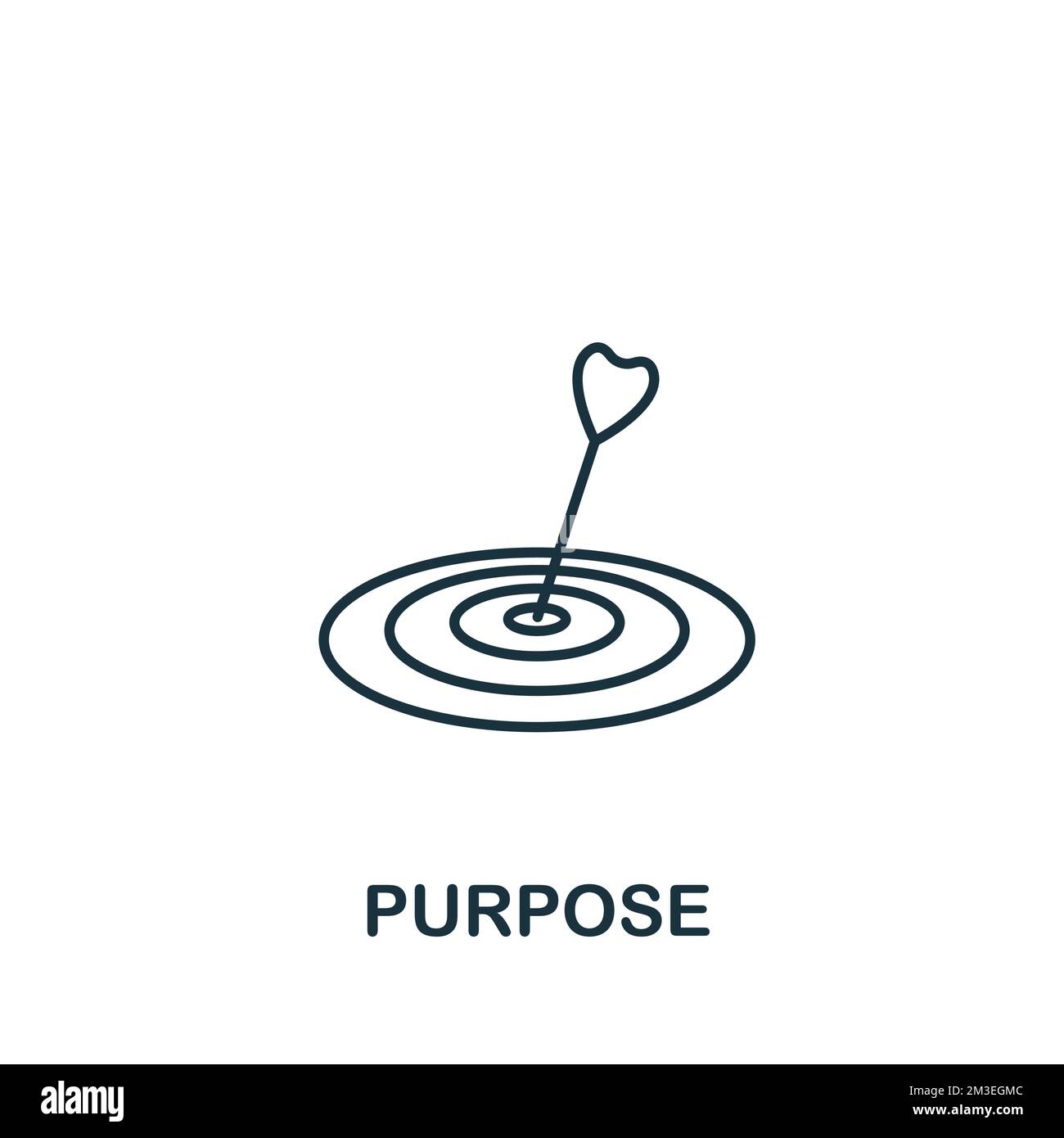 Purpose icon. Monochrome simple Human Productivity icon for templates