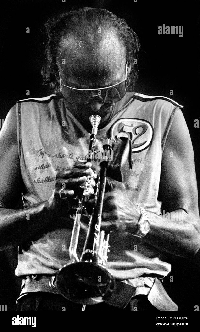 Miles Davis in concert on North Sea Jazz in The Haque1985 vvbvanbree fotografie Stock Photo