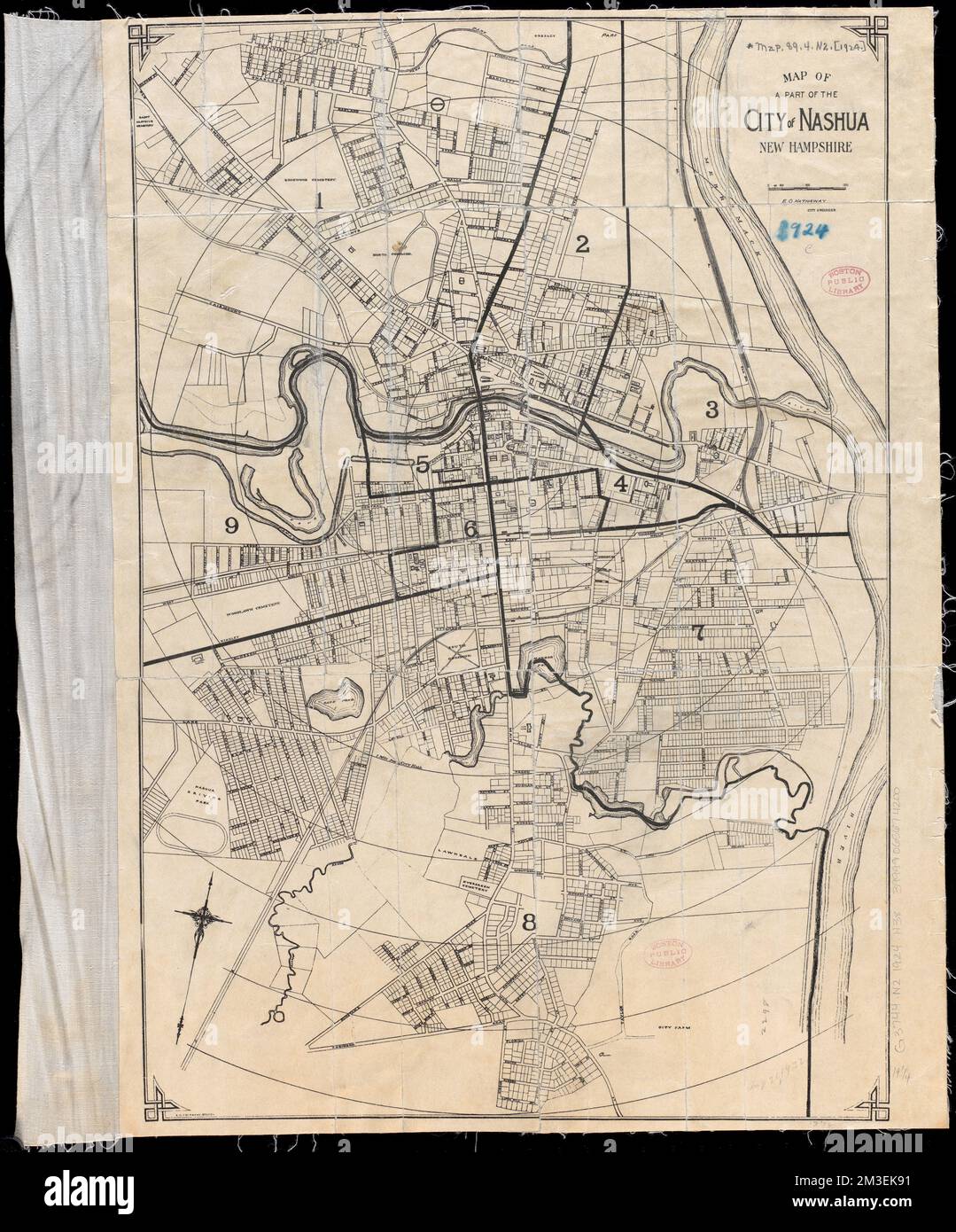 Map of a part of the City of Nashua, New Hampshire , Nashua N.H., Maps