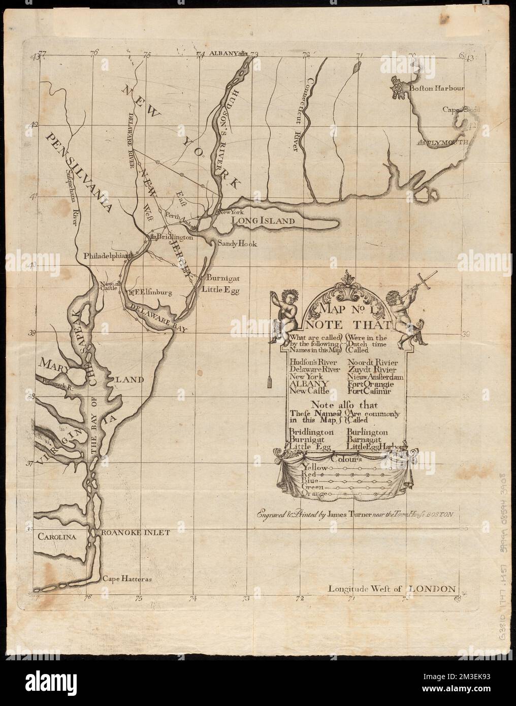 Map no. I , New Jersey, Maps, Early works to 1800, New Jersey