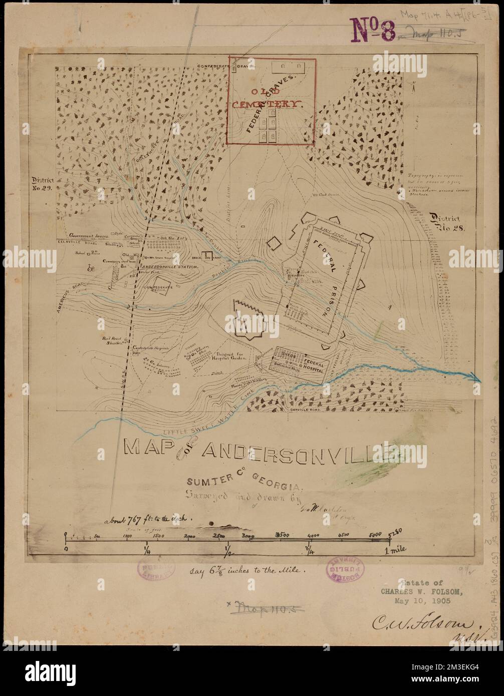 Map of Andersonville Sumter Co - Map Of Andersonville Sumter Co Georgia Andersonville Ga Maps Andersonville National Historic Site Ga Maps United States History Civil War 1861 1865 Maps Norman B Leventhal Map Center Collection 2M3EKG4 