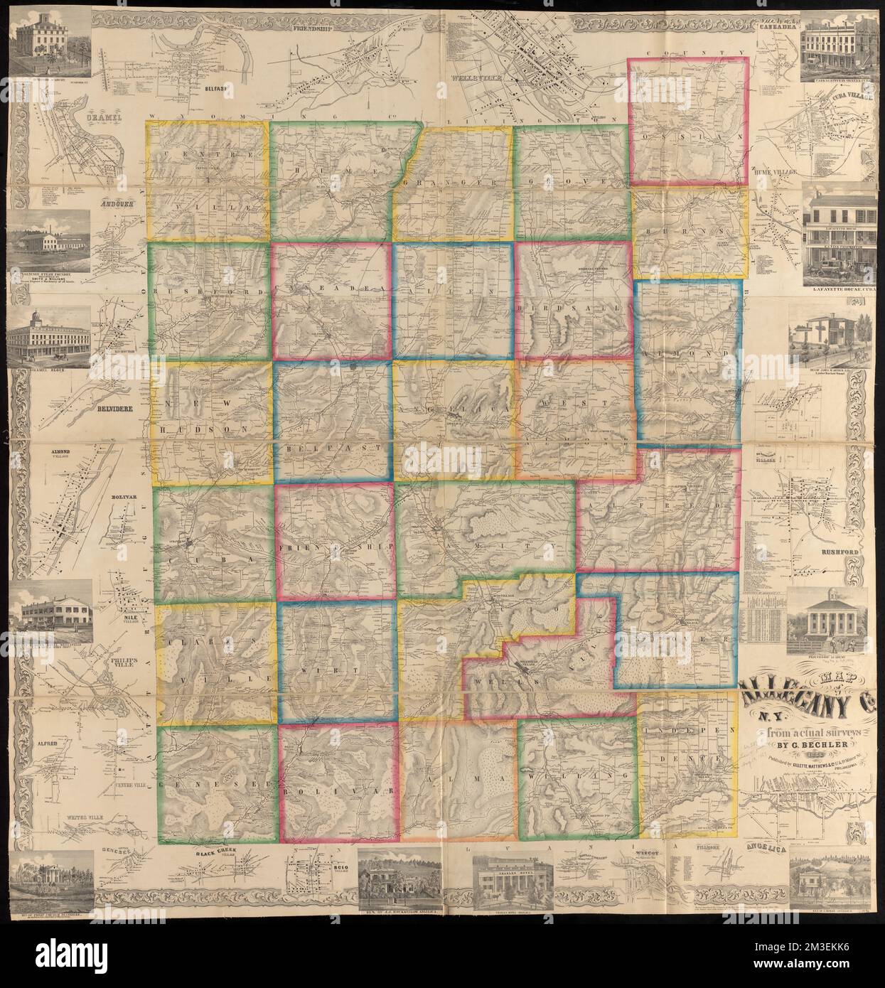 Map of Allegany Co., N.Y from actual surveys , Landowners, New York