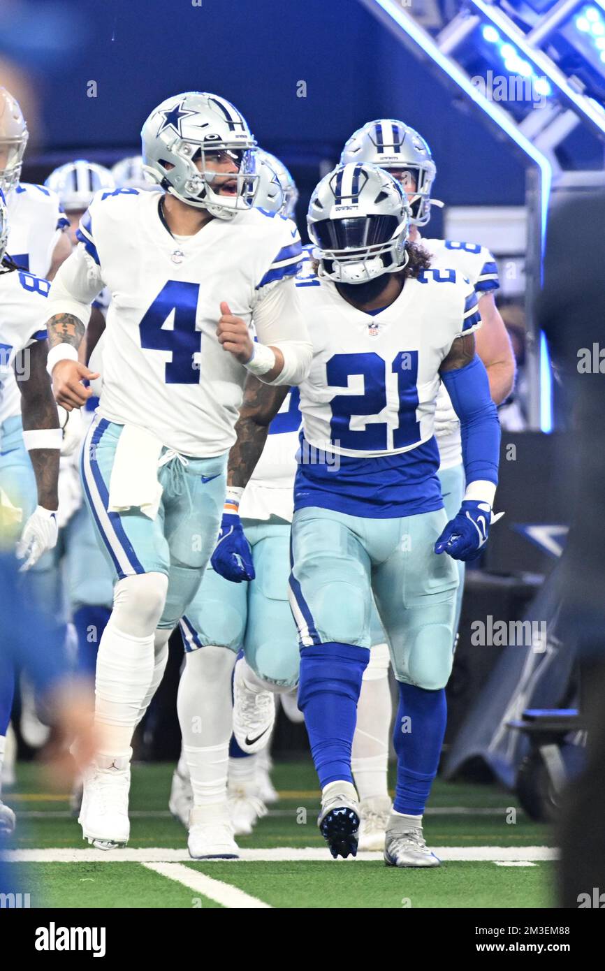 Dallas Cowboys quarterback Dak Prescott (4) and Dallas Cowboys running