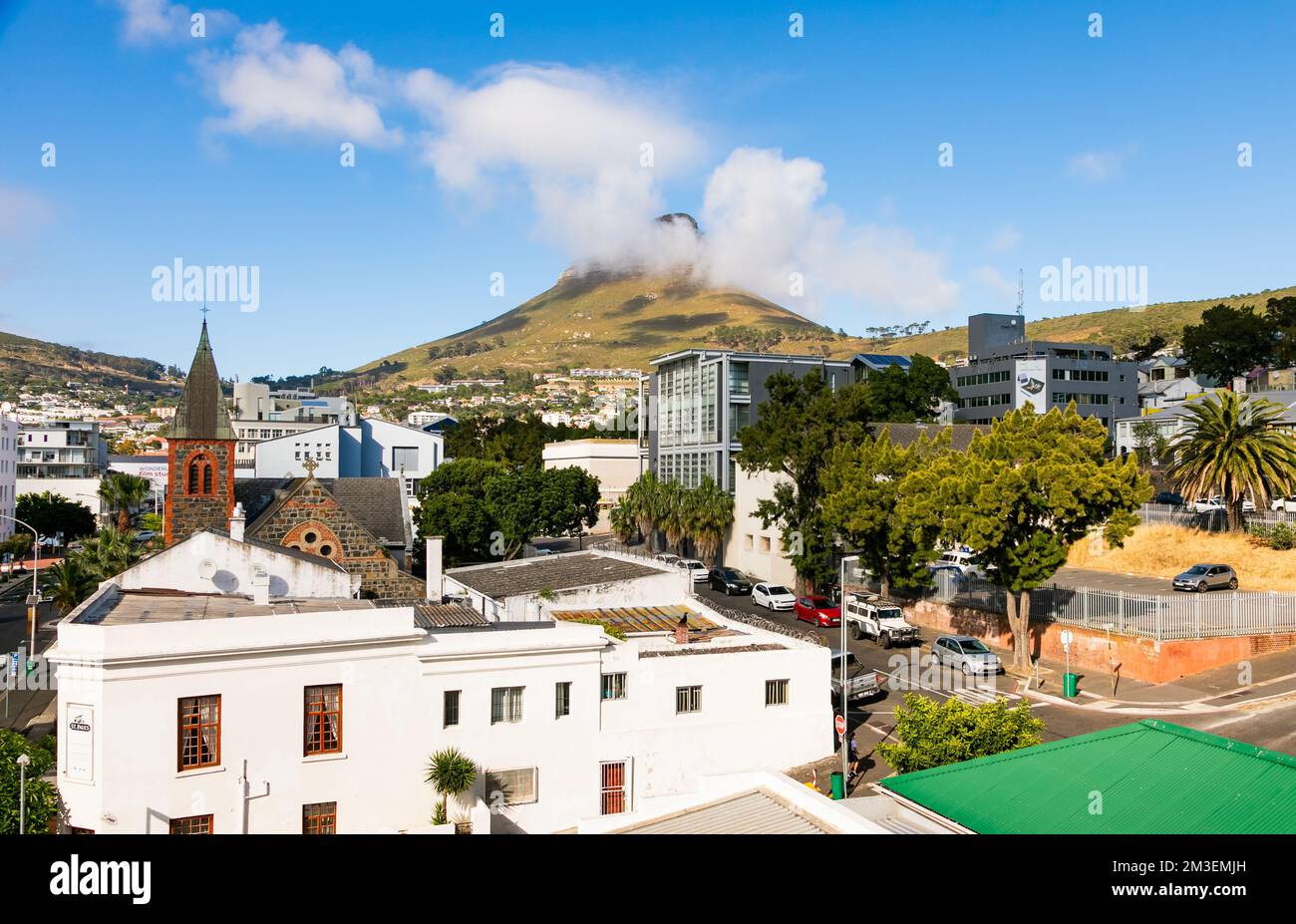 Cape Town, South Africa - November 15, 2022: Rooftop cityscape view of Cape Town CBD buildings Stock Photo