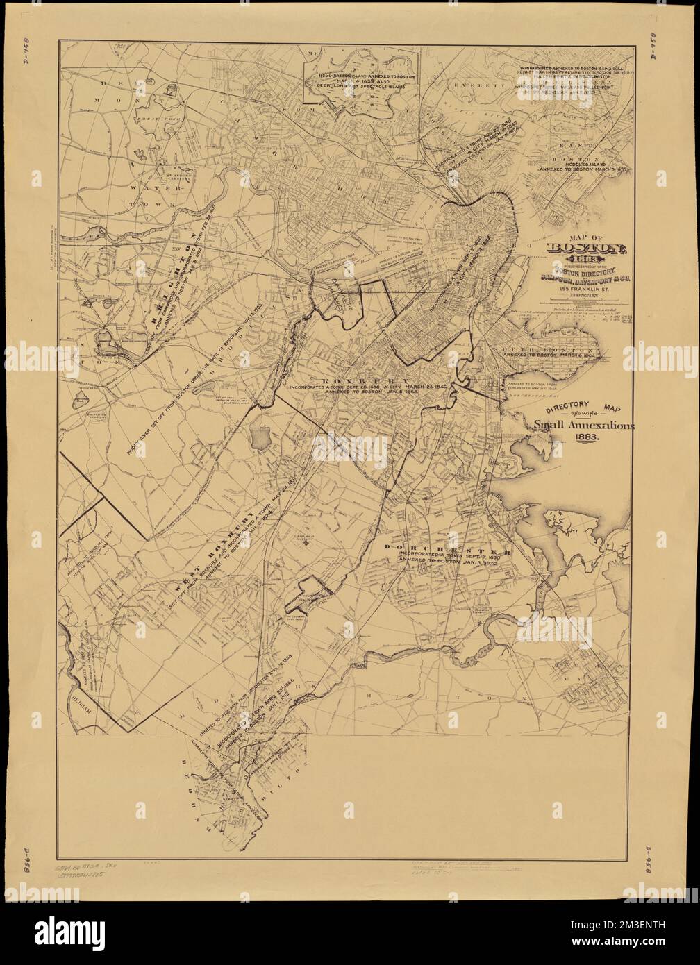 Leventhal Map Collection Map of Boston, for 1883 , Boston Mass., Maps Norman B. Leventhal Map ...