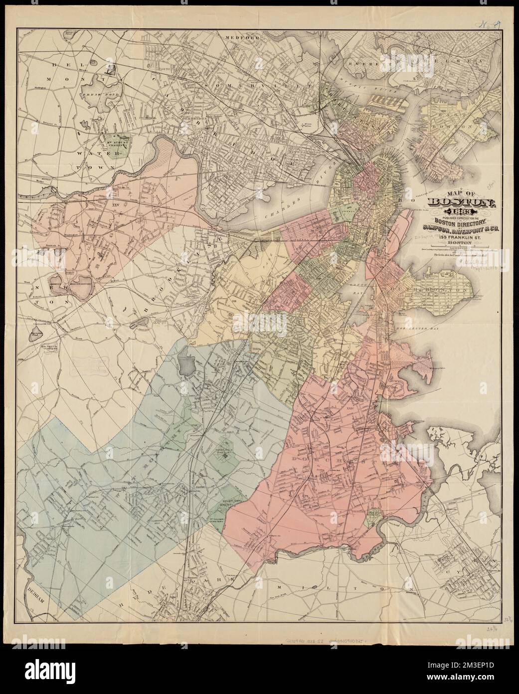 Leventhal Map Collection Map of Boston, for 1883 , Boston Mass., Maps Norman B. Leventhal Map ...