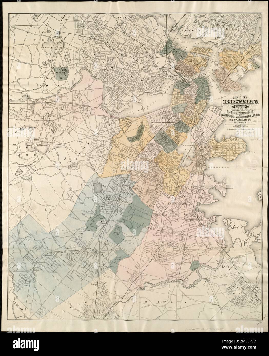 Leventhal Map Collection Map of Boston, for 1889 , Boston Mass., Maps Norman B. Leventhal Map ...