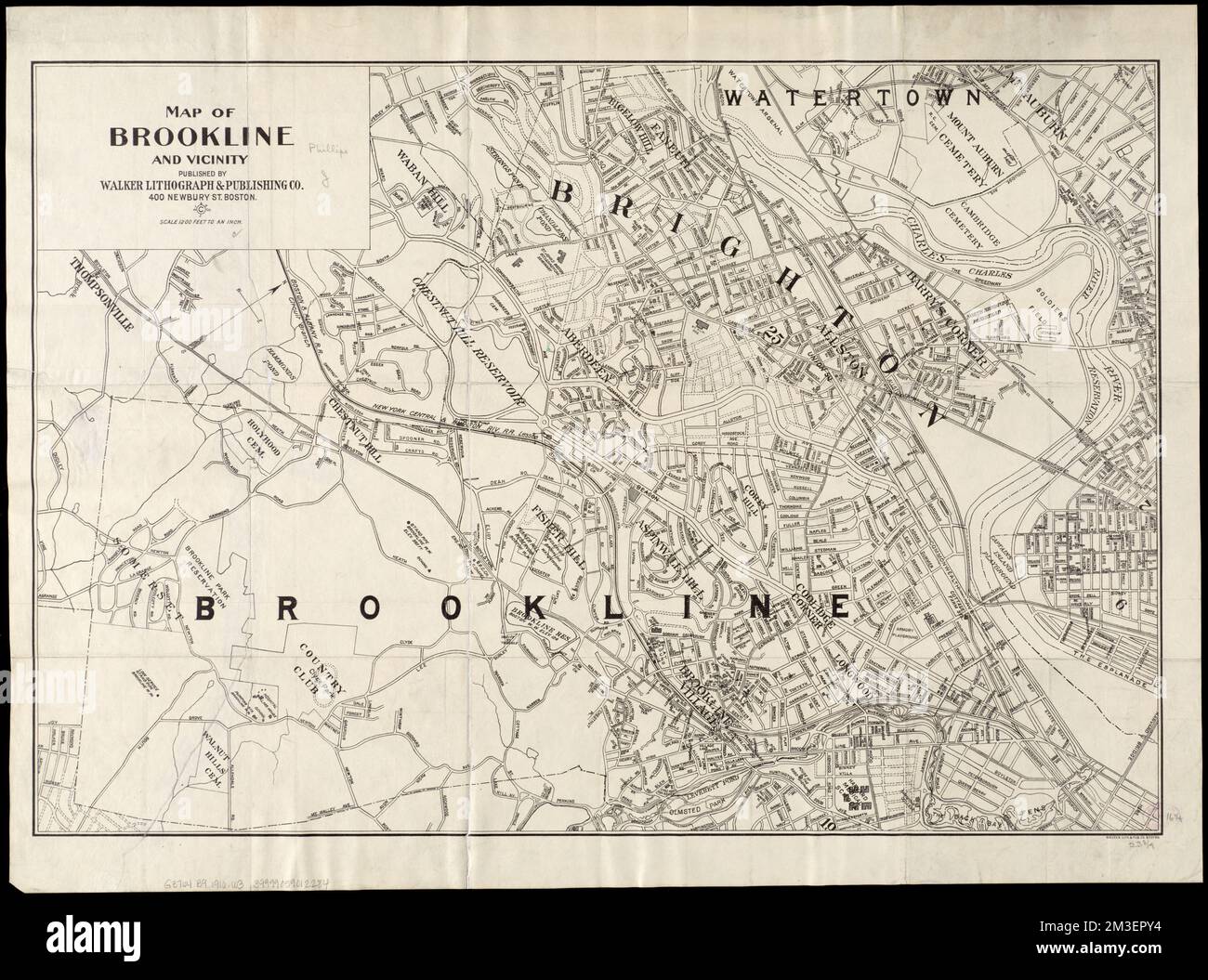 Map of Brookline and vicinity, Brookline Mass.