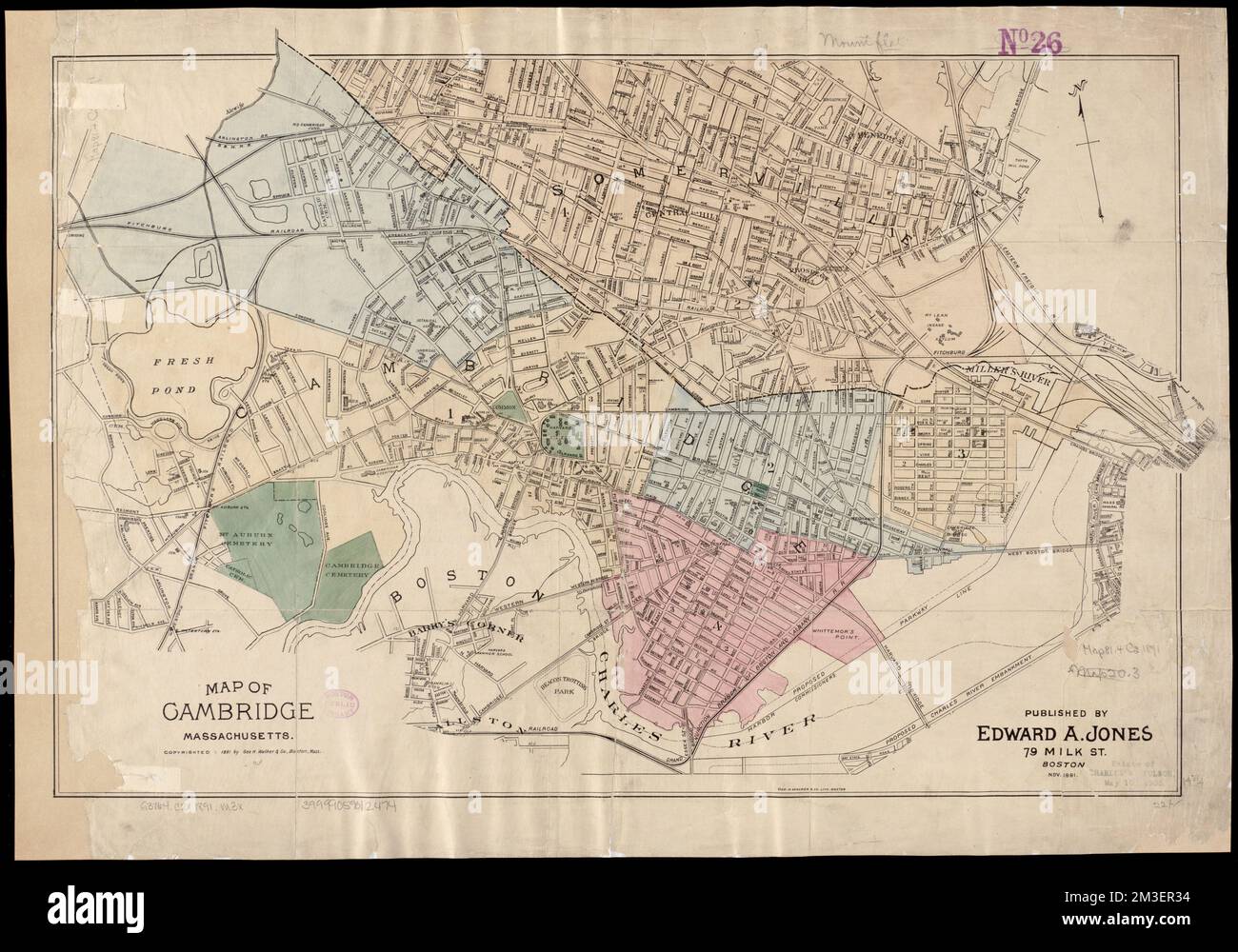 Map of Cambridge Massachusetts , Cambridge Mass., Maps Norman B