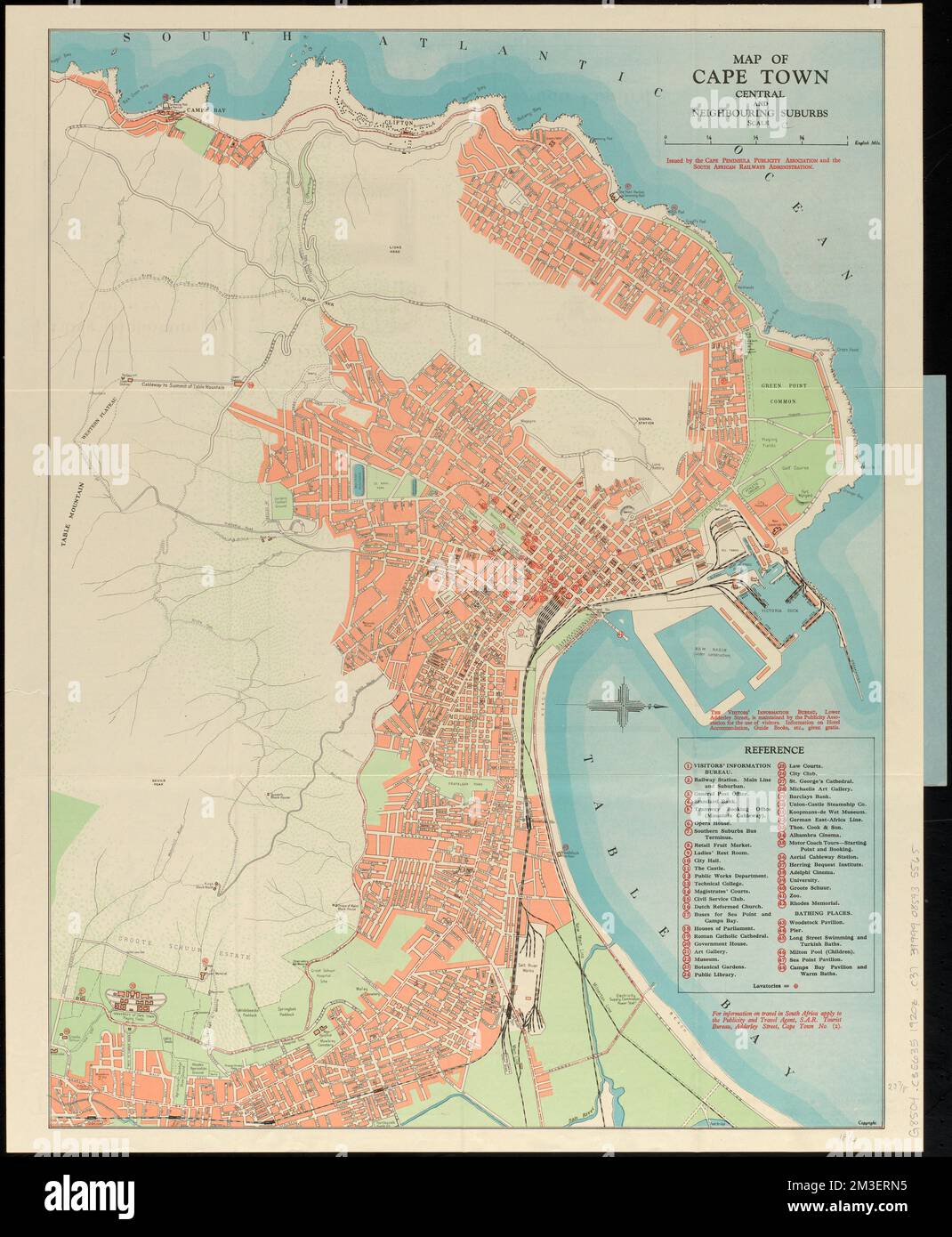 Map of Cape Town central and neighbouring - Map Of Cape Town Central And Neighbouring Suburbs Cape Town South Africa Maps Norman B Leventhal Map Center Collection 2M3ERN5 