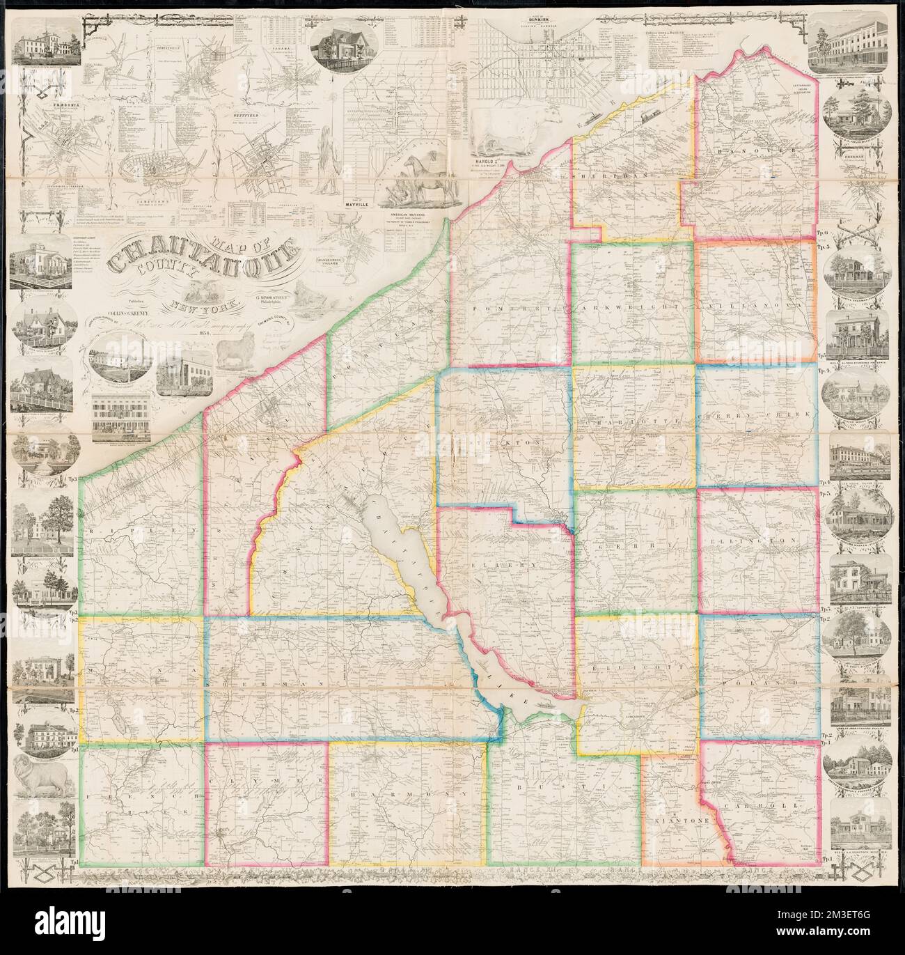Map of Chautauqua County, New York : from actual surveys, Landowners