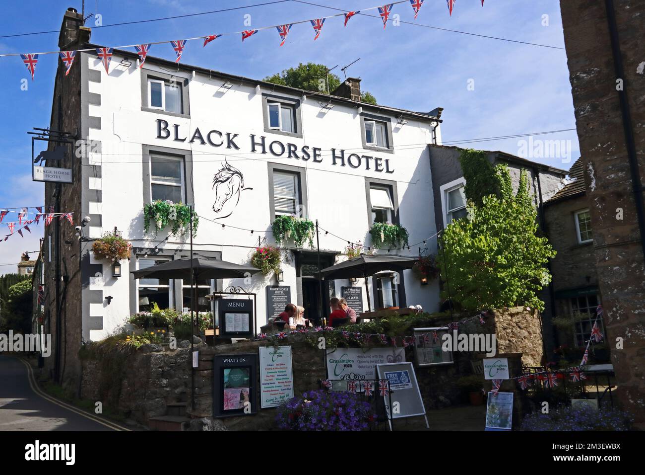 Black Horse Hotel, Grassington, North Yorkshire Stock Photo