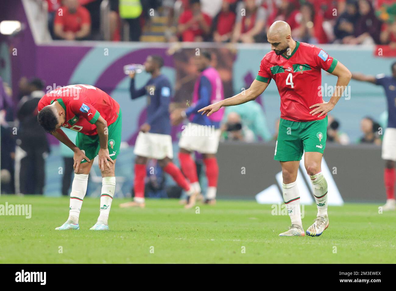 Roman Qatar December 14, 2022, Rome, Qatar: Achraf Dari and Sofyan Amrabat of ...