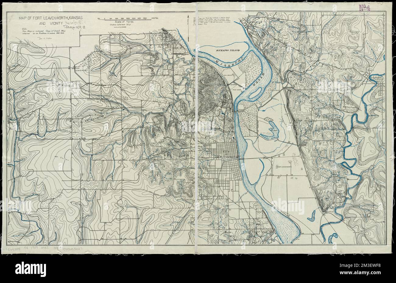 Map of Fort Leavenworth and vicinity