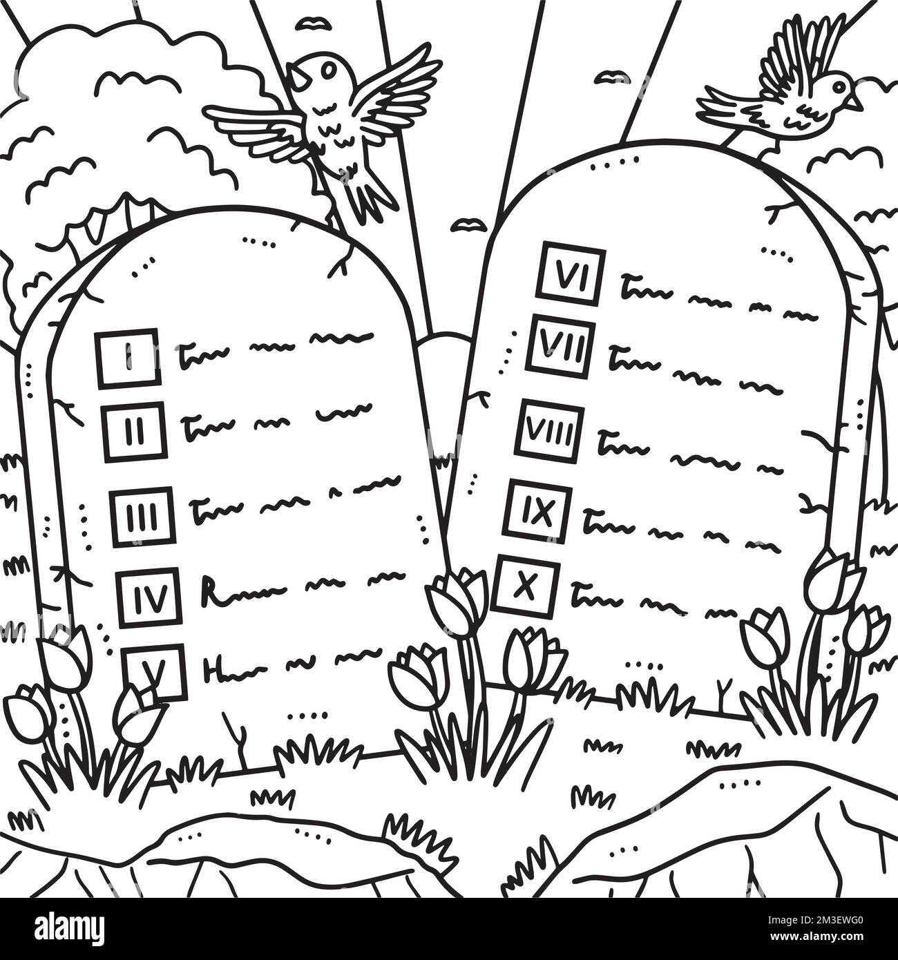 coloring pages ten commandments tablets location