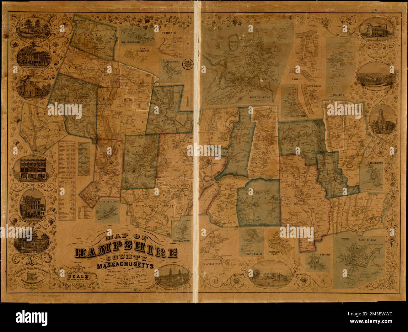 Map of Hampshire County, Massachusetts , Real property, Massachusetts, Hampshire County, Maps