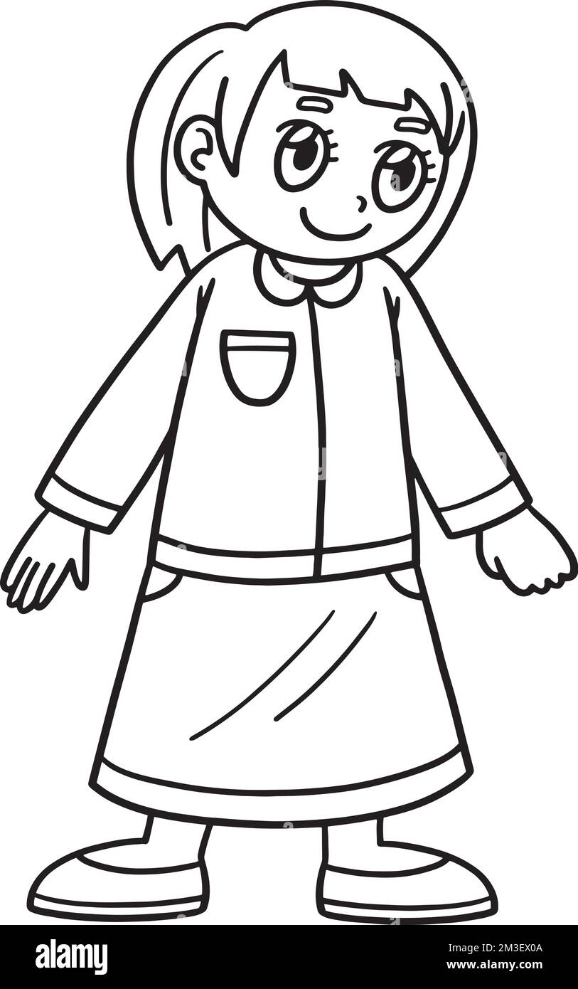 Mother Isolated Coloring Page for Kids Stock Vector Image & Art - Alamy