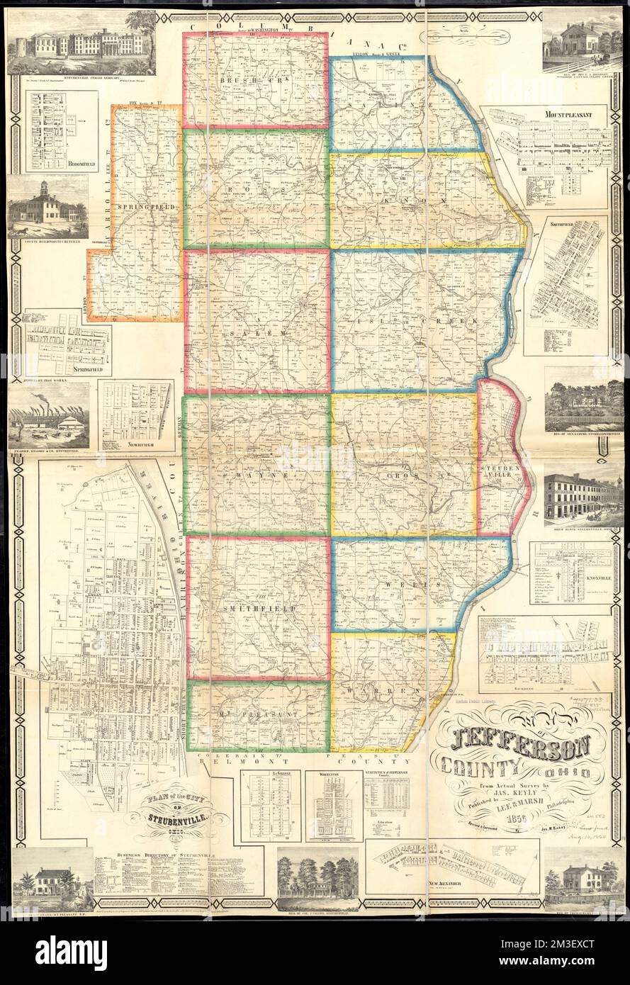 Map of Jefferson County, Ohio from actual surveys , Buildings, Ohio