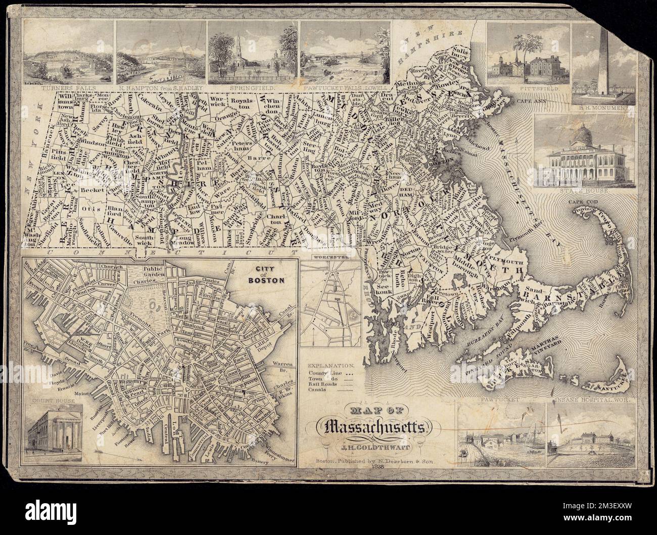 Leventhal Map Collection Map of Massachusetts , Massachusetts, Maps Norman B. Leventhal Map ...