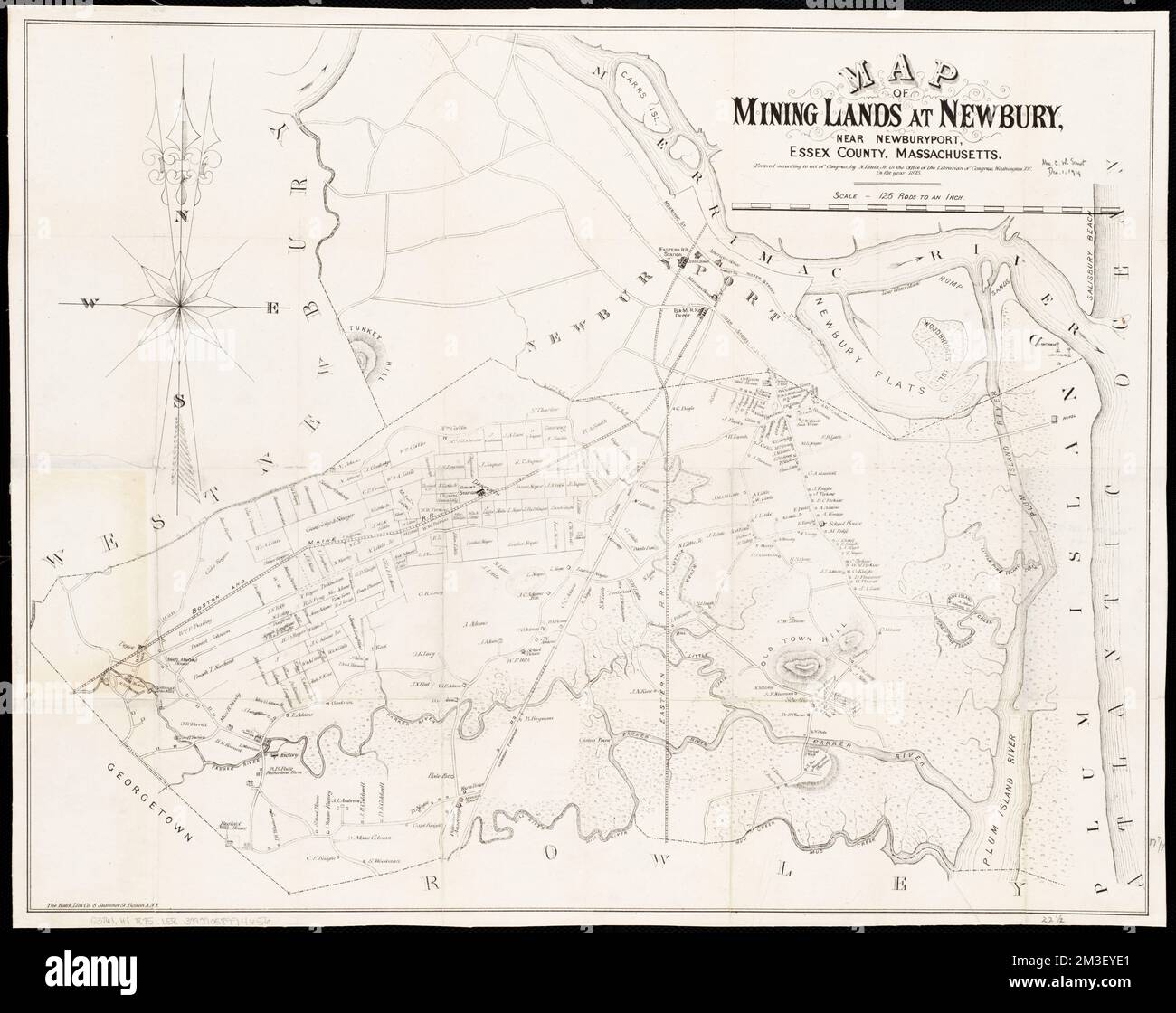 Map of mining lands at Newbury, near Newburyport, Essex County, Massachusetts , Mineral