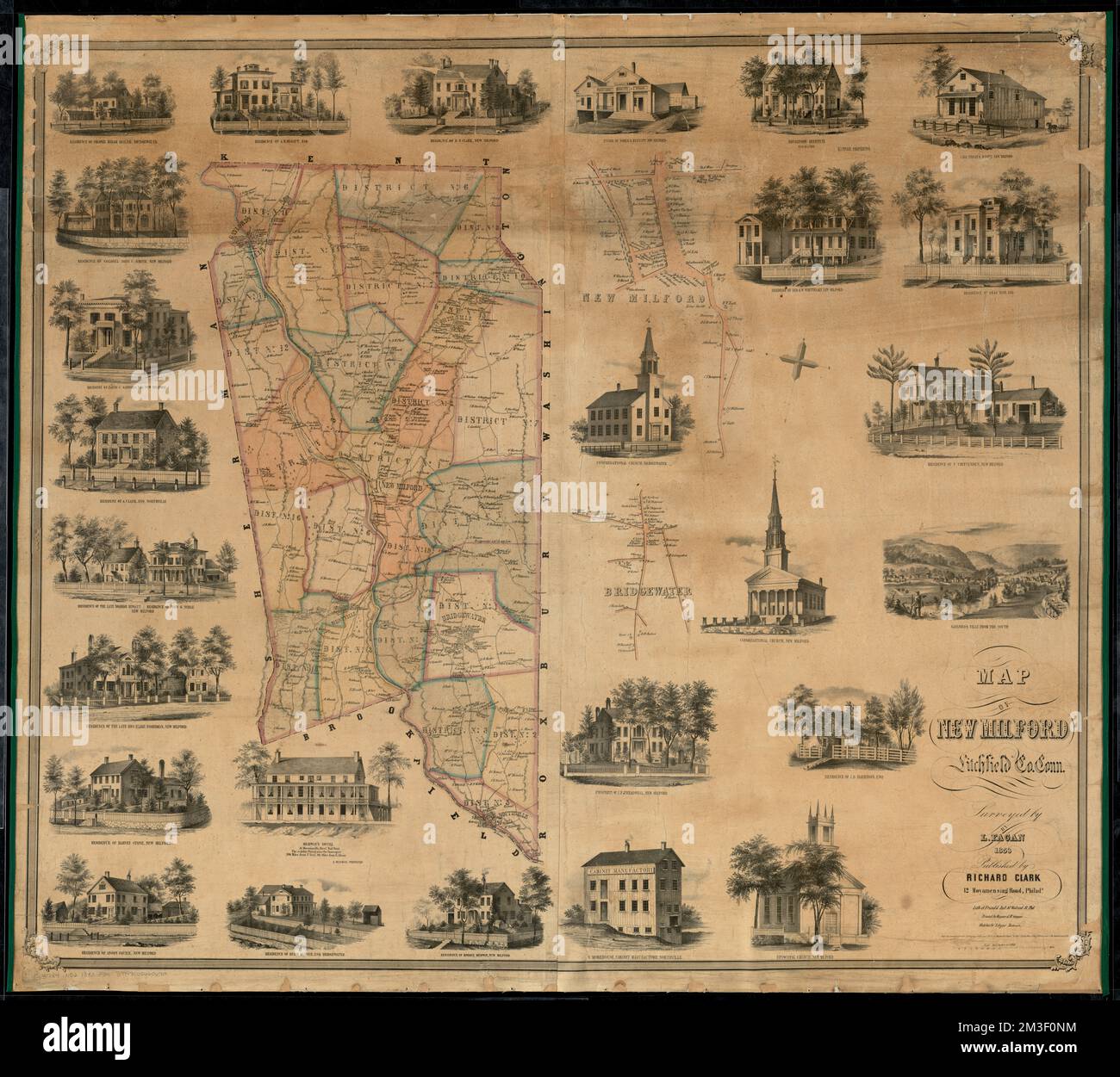 Map of New Milford, Litchfield Co., Conn , Real property, Connecticut