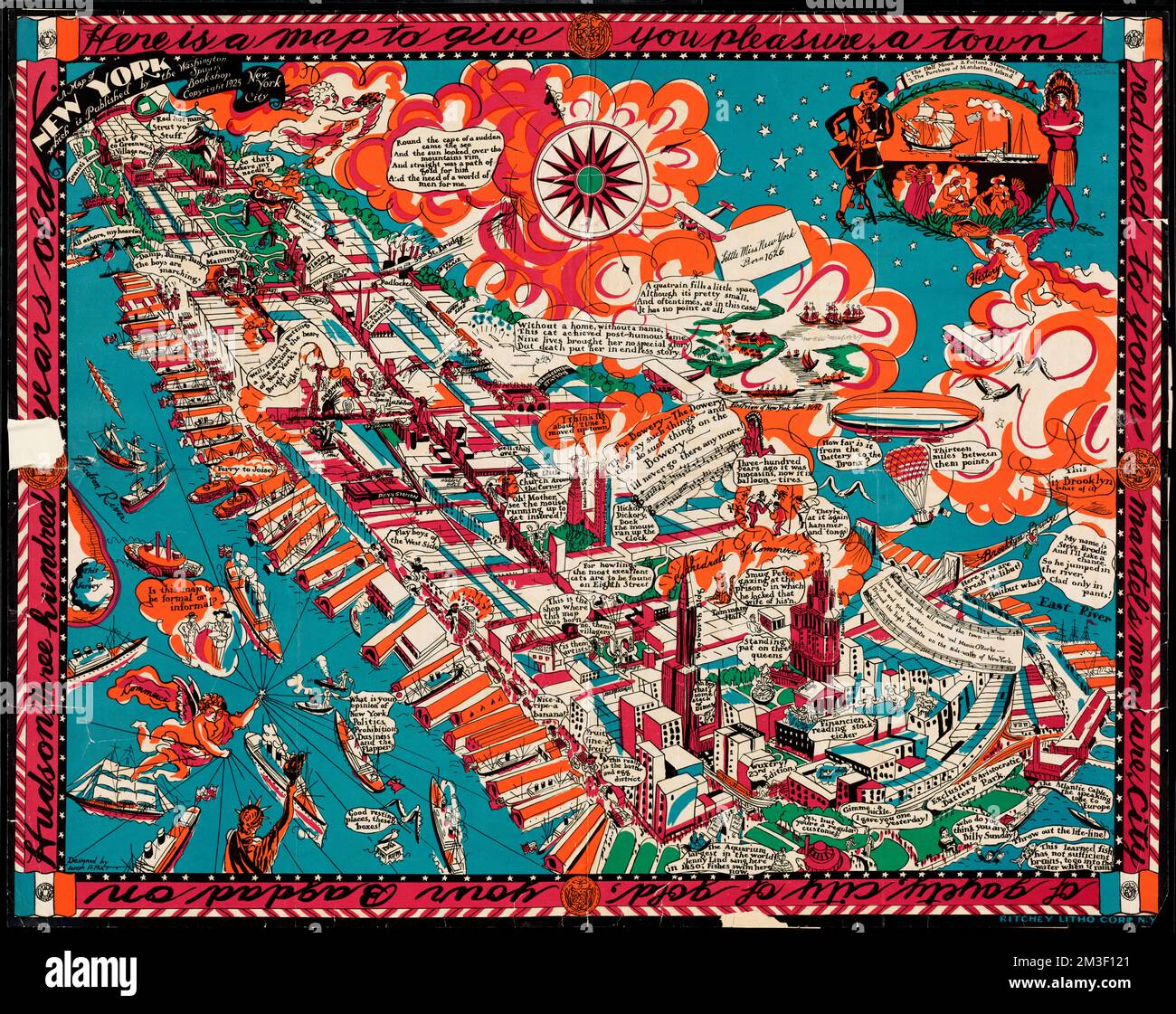 A map of New York which is published by the Washington Square