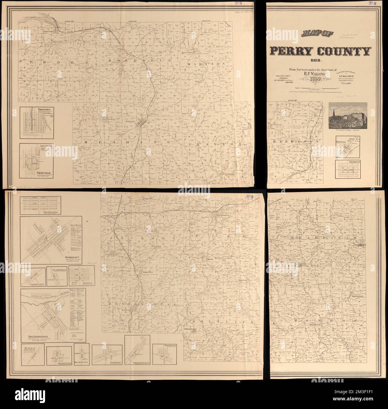 Map of Perry County, Ohio , Landowners, Ohio, Perry County, Maps, Real