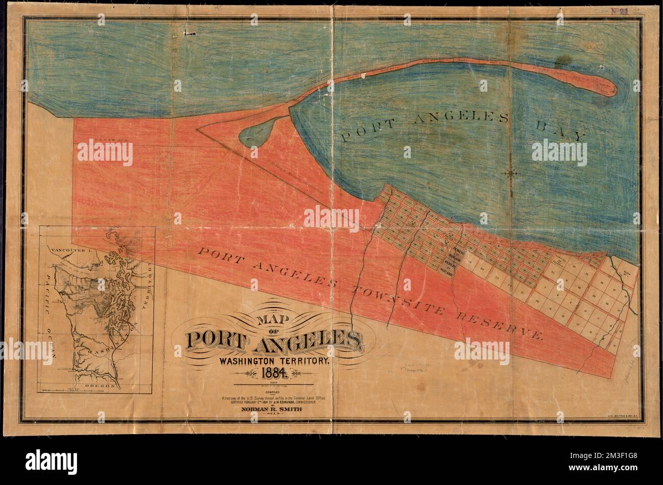 Map of Port Angeles, Washington Territory compiled from a true copy