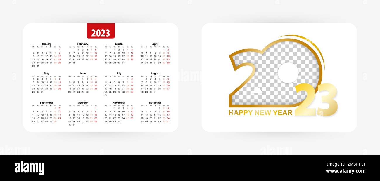 Pocket calendar 2023, vector illustration Stock Vector Image & Art Alamy