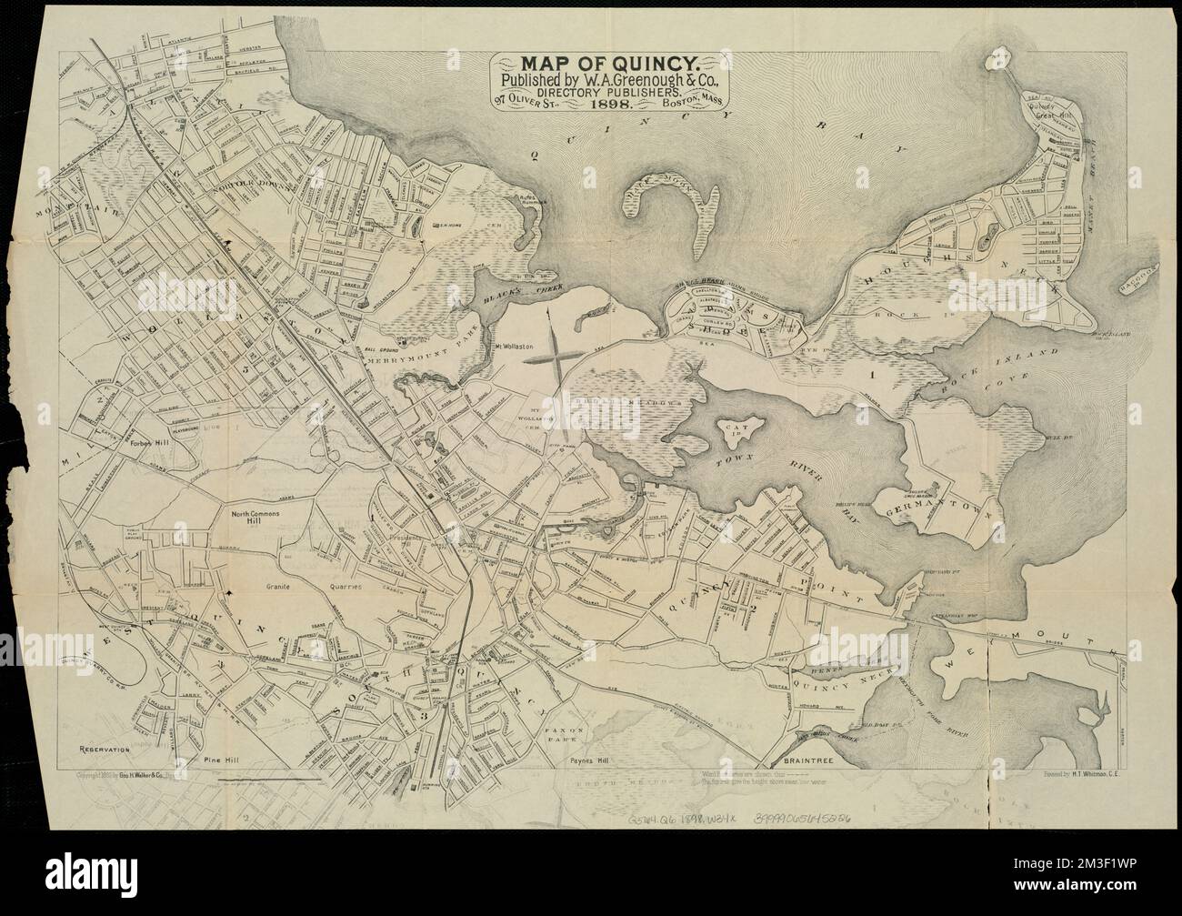 Map of Quincy , Quincy Mass., Maps Norman B. Leventhal Map Center Collection Stock Photo Alamy