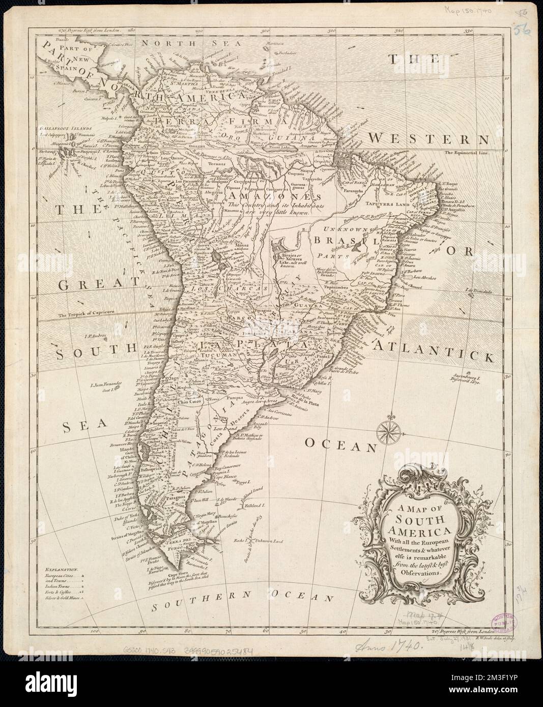 A map of South America with all the European settlements & whatever