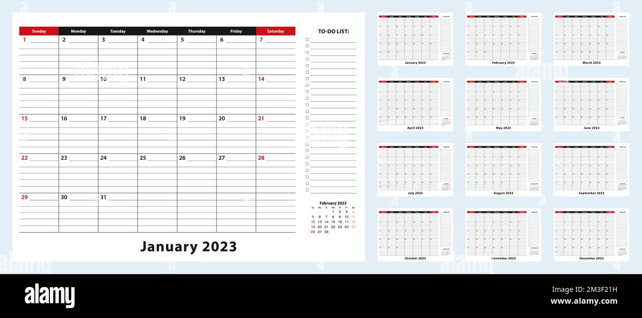 Vector Monthly Desk Pad Calendar January 2023 December 2023 Vector Monthly Desk Pad Calendar January 2023 December 2023
