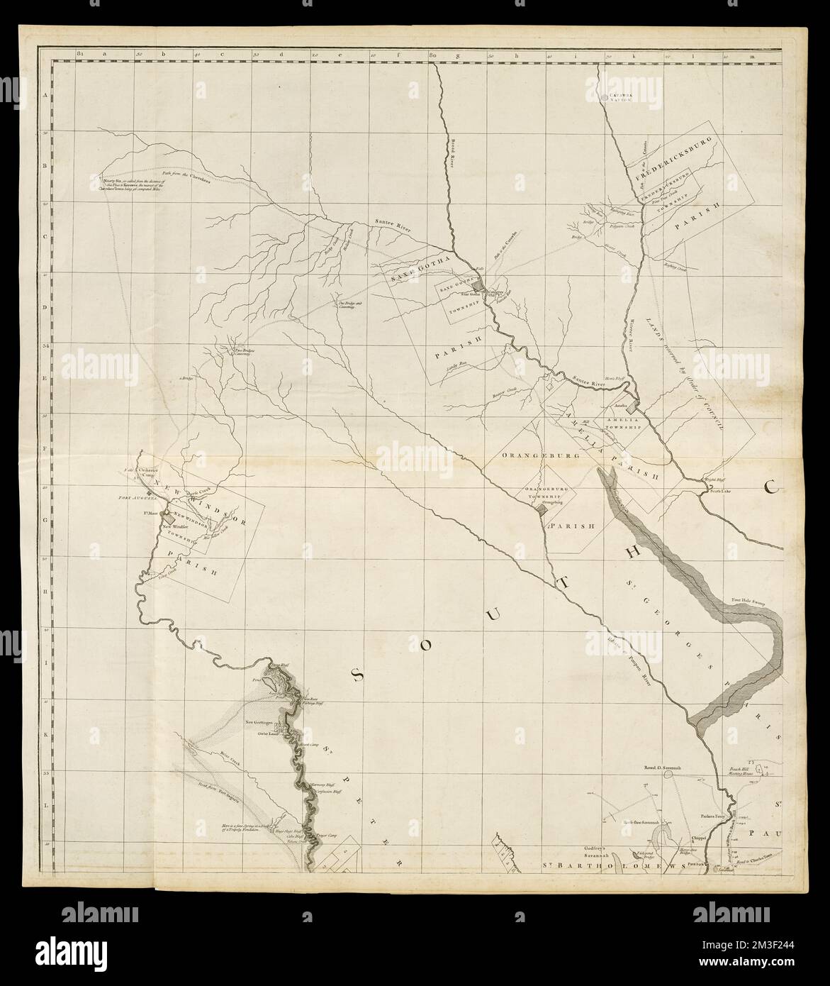 A map of South Carolina and a part - A Map Of South Carolina And A Part Of Georgia Containing The Whole Sea Coast All The Islands Inlets Rivers Creeks Parishes Townships Boroughs Roads And Bridges As Also Several Plantations With Their Proper Boundary Lines Their Names And The Names Of Their Proprietors Real Property South Carolina Maps Early Works To 1800 Real Property Georgia Maps Early Works To 1800 South Carolina Maps Early Works To 1800 Georgia Maps Early Works To 1800 Norman B Leventhal Map Center Collection 2M3F244 
