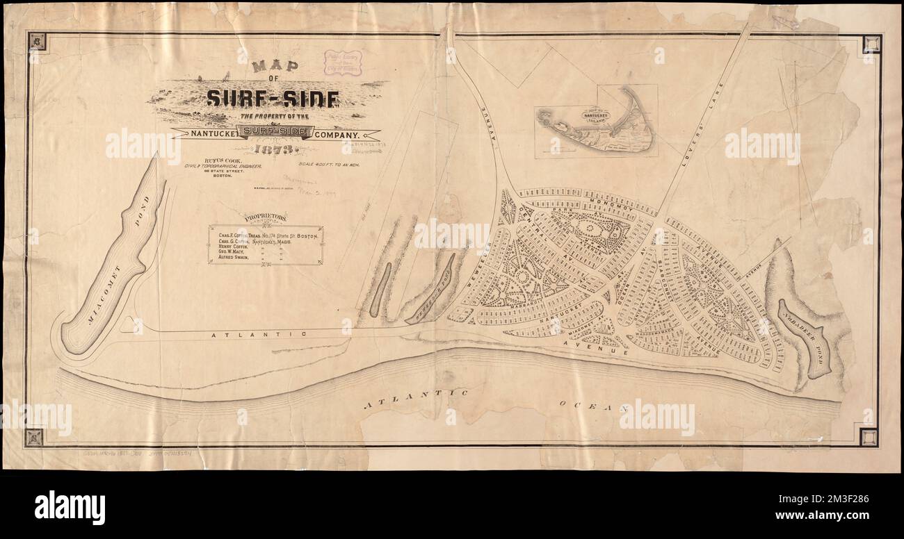 Map of SurfSide, the property of the Nantucket SurfSide Company
